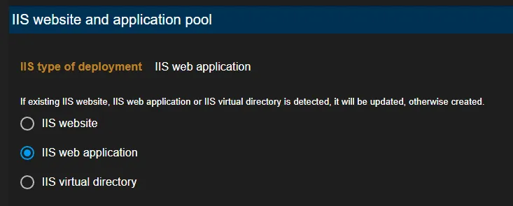 IIS web application | fDeploy Documentation