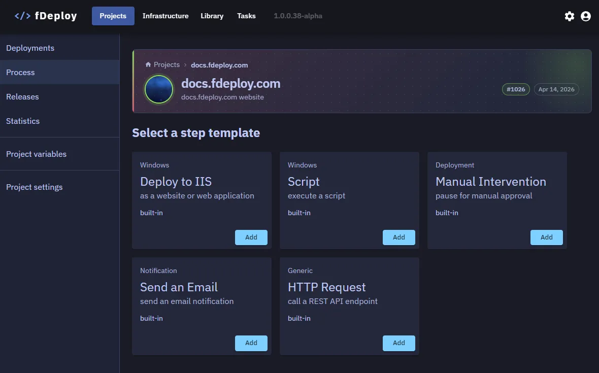 Step templates